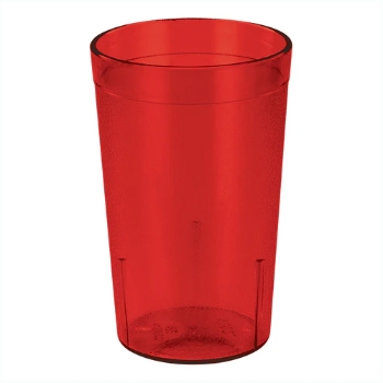 Winco Pebbled Tumblers, 12 oz, Plastic, Red, Dozen