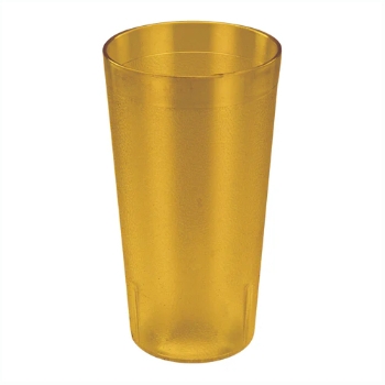 Winco 16 oz. Pebbled Tumblers, Amber