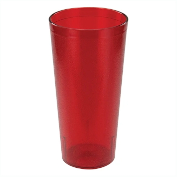 Winco Pebbled Tumblers, 20 oz, Plastic, Red, Dozen