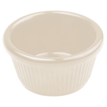 Winco Fluted Ramekins, 2 oz, Melamine, Bone, Dozen