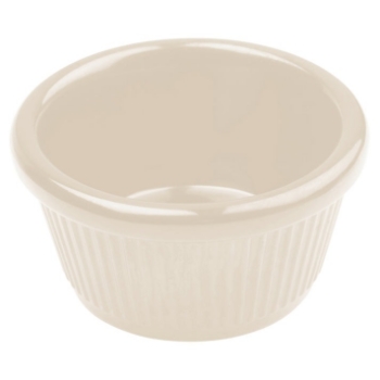 Winco Fluted Ramekins, 4 oz, Melamine, Bone, Dozen