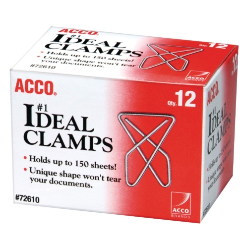 ACCO Ideal Paper Butterfly Clamp, 2 5/8