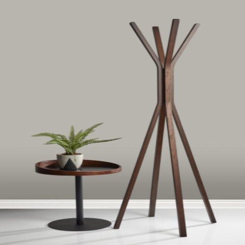Toby Coat Rack Adesso Home Toby Coat Rack, Walnut Oak - W.B. Mason