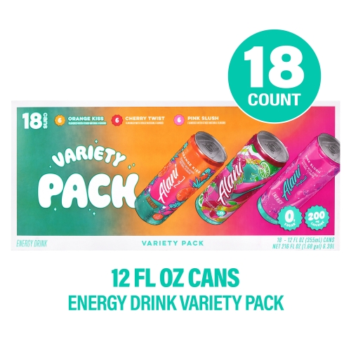 Alani Energy Sweet Splash Variety Pack, 12 oz, 18/Pack - W.B. Mason