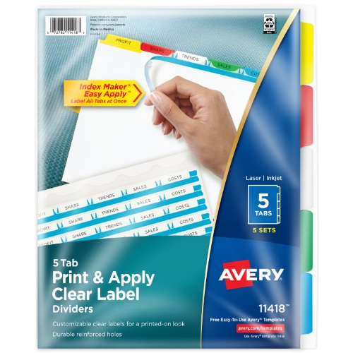 Perfect Line Plastic File Dividers A4, Folder Dividers For Lever Arch Files, 10-Piece, Set Of 5, PP Synthetic, Made In Germany
