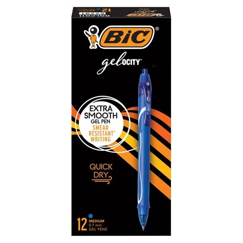 Gel-ocity Quick Dry Gel Pen, Retractable, Medium 0.7 mm, Black Ink, Black Barrel, Dozen Gel-ocity Quick Dry Gel Pen, Retractable, Medium 0.7 mm, Black Ink, Black Barrel, Dozen