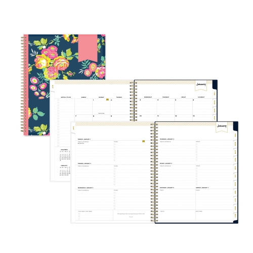 Blue Sky Day Designer Planner 2023-2024 Academic Year – Weekly & Monthly, Peyton Navy, 8.5' X 11'