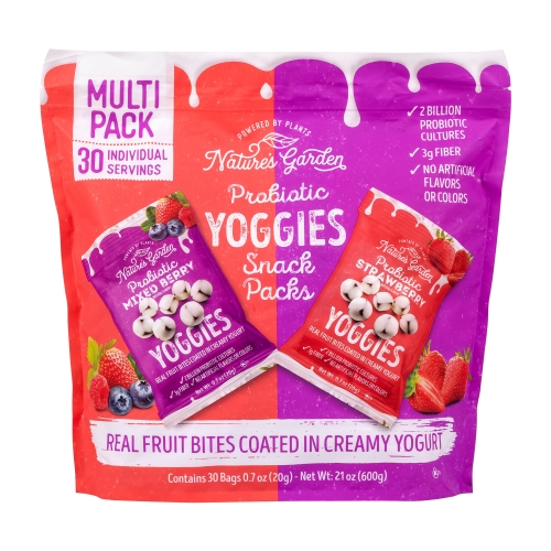 Nature's Garden Probiotic Yoggies Variety Snack Pack, Mixed Berry ...