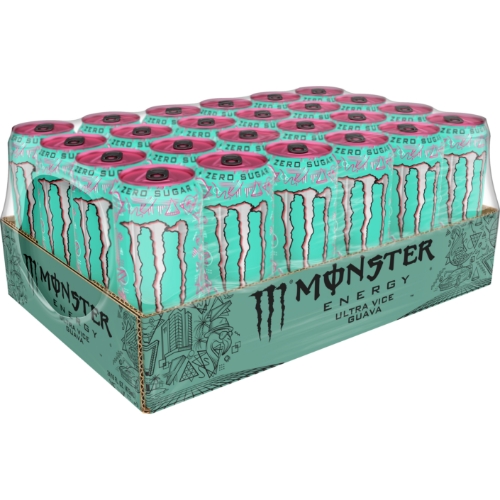 Monster Energy Drink, 16 oz, Ultra Vice Guava, 24/Case - W.B. Mason