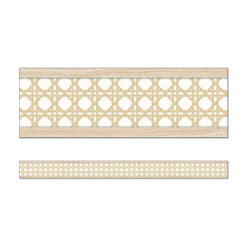 Carson-Dellosa Publishing Woven Cane Straight Bulletin Board