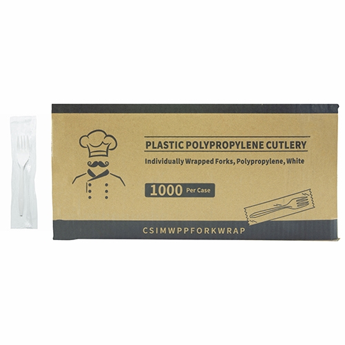 Chef's Supply Individually Wrapped Forks, Medium Weight, Polypropylene ...