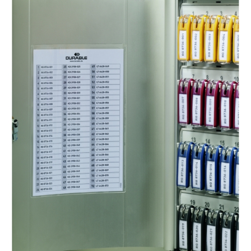 Durable Brushed Aluminum Keyed Lock 72-Key Cabinet, 11-9/10