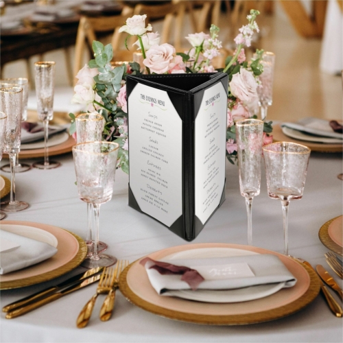 Deflecto Three-Panel Table Tent, 5
