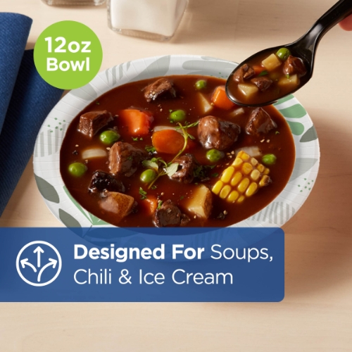 Dixie Ultra Bowls, Heavyweight, 12 oz, Pathways, Paper, 500 Bowls ...