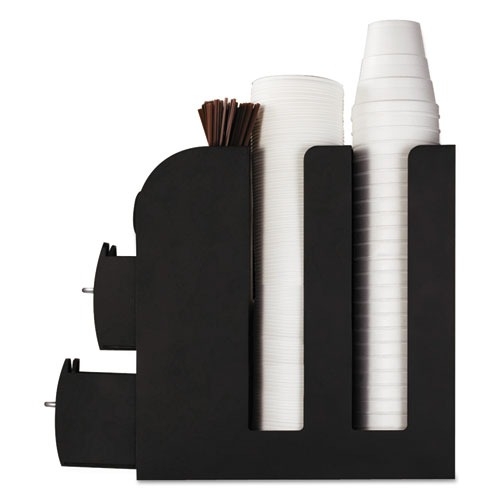 Mind Reader Coffee Station Organizer Caddy - White Condiment Holder For Creamer, Sugar, Stirrers - View #5