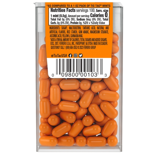 Tic Tac Orange, 1.7 oz, 12/Box - W.B. Mason