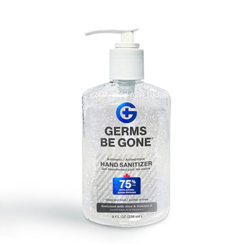 Germs Be Gone Hand Sanitizer, Fragrance-Free, 8 oz - W.B. Mason