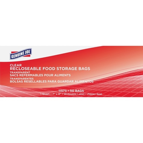 Genuine Joe Food Storage Bags - 1 gal Capacity - 10.56