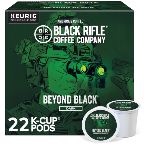 Black Rifle Coffee Beyond Black K-Cup Pods, Dark Roast, 22/Box - W.B. Mason