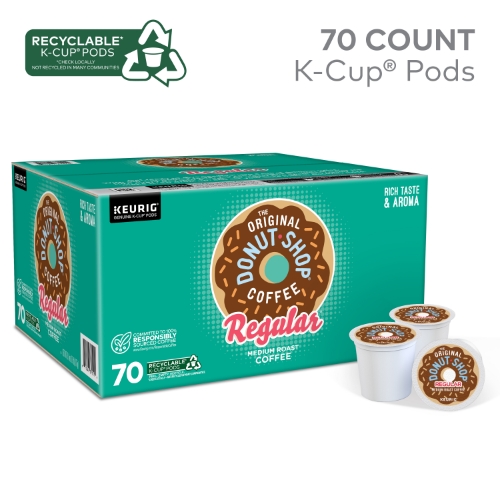 The Original Donut Shop Regular K-Cup Pods, Medium Roast, 70/Carton - W ...