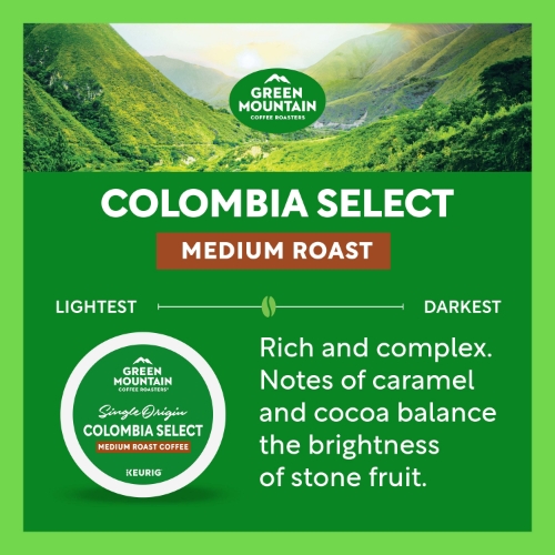 Green Mountain Coffee Colombian K-Cup Pods, Medium Roast, 24/Box