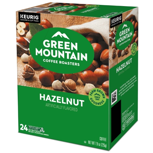Green Mountain Coffee Hazelnut K-Cup Pods, Light Roast, 24/Box