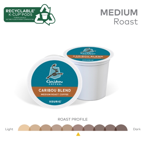 Caribou Coffee Caribou Blend K-Cup Pods, Medium Roast, 24/Box