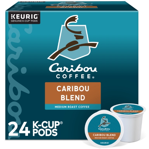 Caribou Coffee Caribou Blend K-Cup Pods, Medium Roast, 24/Box