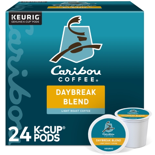Caribou Coffee Daybreak Morning Blend K-Cup Pods, Light Roast, 24