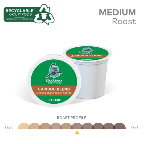 Caribou Coffee Caribou Decaf Blend K-Cup Pods, Medium Roast, 24/Box - W.B.  Mason