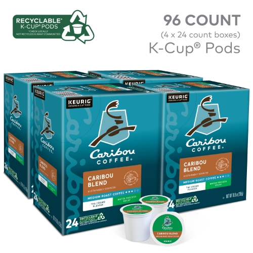 Caribou Coffee Caribou Decaf Blend K-Cup Pods, Medium Roast, 96/Carton -  W.B. Mason