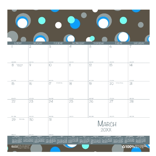 HOD 340 House Of Doolittle 100% Recycled Bubbleluxe Wall Calendar Bubbles Artwork 12 X 12 Whitemulticolor Sheets 12 Month Jan To Dec 2026  Hod340
