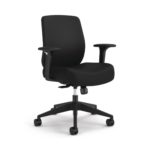 HON Altern Basic Task Chair, Upholstered Low-Back, Height-Adjustable ...