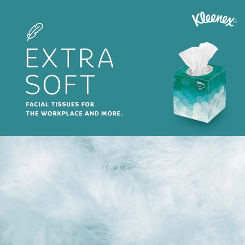 Kleenex Professional Facial Tissue, Upright Cube Box, 2-Ply, 90 Tissues ...