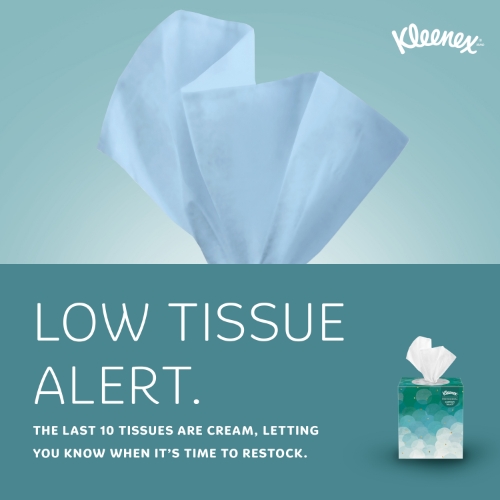 Kleenex Professional Facial Tissue, Upright Cube Box, 2-Ply, White, 90 ...