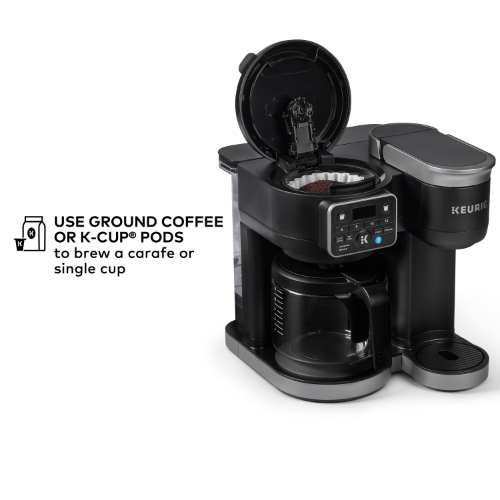 Keurig K-Duo Gen 2 Hot & Iced Single Serve & Carafe Coffee Maker,  Black/Silver - W.B. Mason