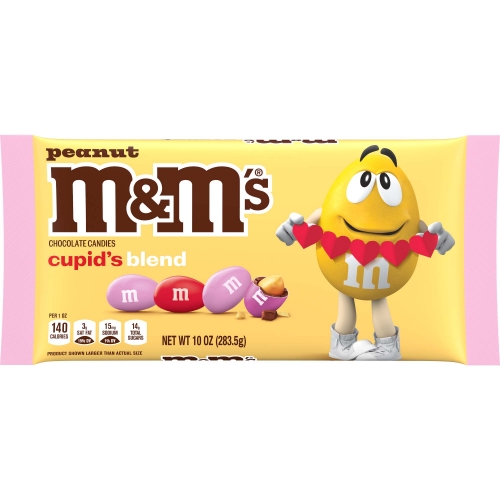 M & M's Peanut Milk Chocolate Valentine’s Day Candy, 10 oz - W.B. Mason