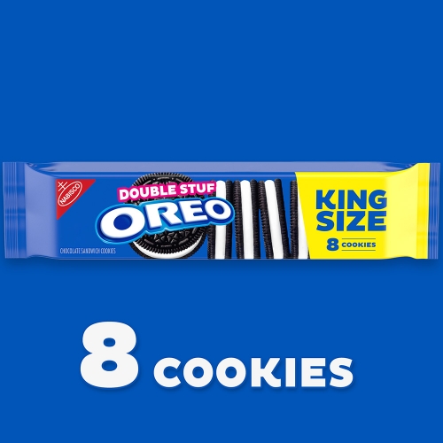 Oreo Double Stuf Chocolate Sandwich Cookies, King Size Snack Packs