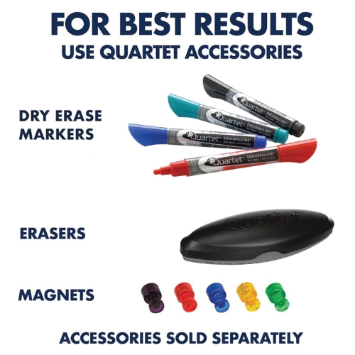 Quartet Matrix Magnetic Whiteboard 23x16 Inches - Silver Aluminum Frame With Marker & Tray