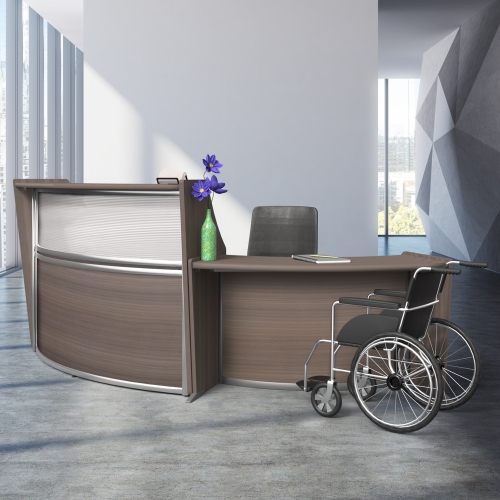Regency Marque Curved ADA Compliant Reception Station, 62.5