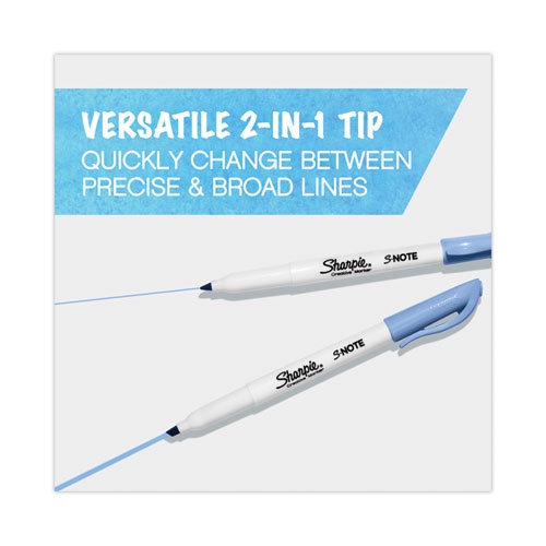 Sharpie S-Note Creative Markers, Bullet/Chisel Tip, Assorted