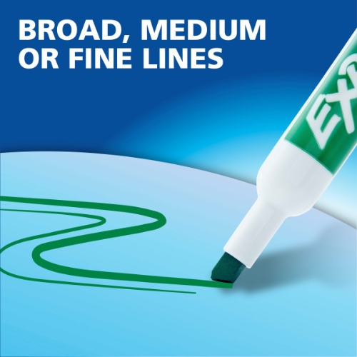 EXPO Low-Odor Dry-Erase Markers, Chisel Tip, Assorted, 12/Pack