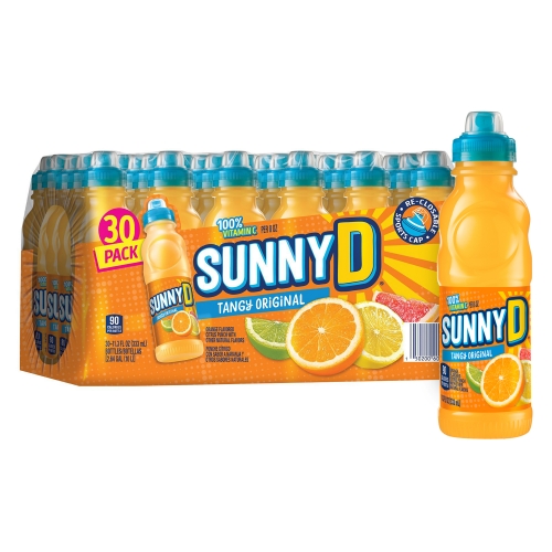 sunnyDページ SUNNY D Tangy Original Sport Bottle, 11.3 oz, 30 Bottles/Carton