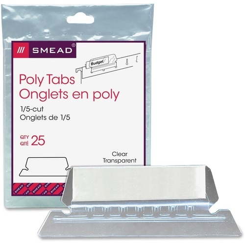 Smead Hanging File Tab/Insert, 1/5 Tab, 2 1/4 Inch, Clear Tab/White ...