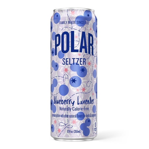 Polar Seltzer, Blueberry Lavender, 12 oz, 6/Pack - W.B. Mason