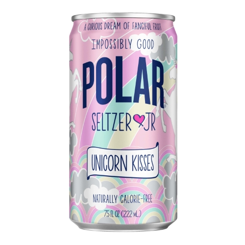 Polar Seltzer Jr, 7.5 oz, Unicorn Kisses, 10 Cans/Pack - W.B. Mason