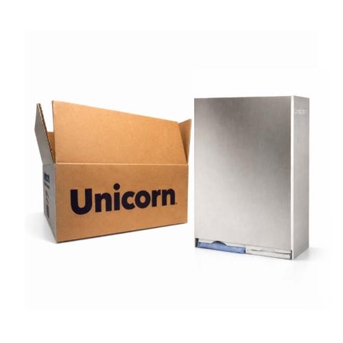 UNICORN　ユニピーンズ Unicorn Feminine Hygiene Dispenser, Stainless Steel, 8.4
