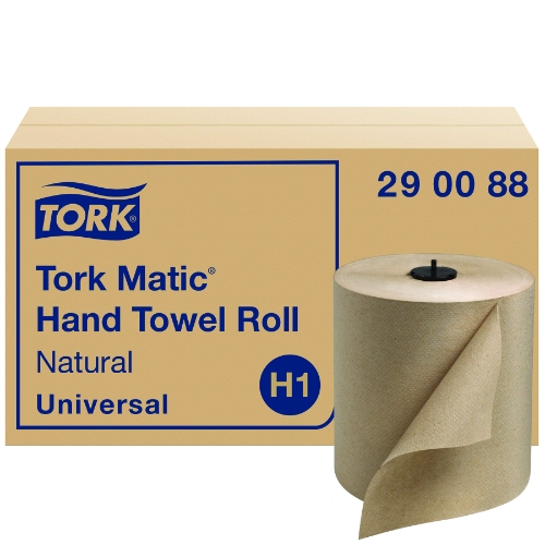 Tork H1 Universal Matic Hand Towel Roll, 1-Ply, Natural, 7.68