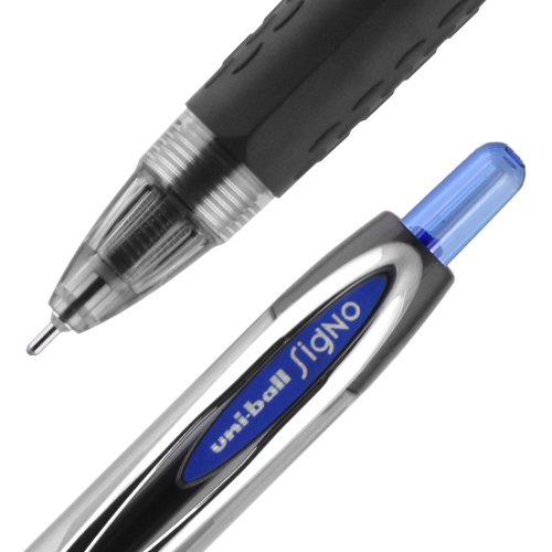 Uni-ball Signo Gel 207 Retractable Rollerball Pen – Medium Point 0,7 Mm, 6 Stück, Mit Taschenclip