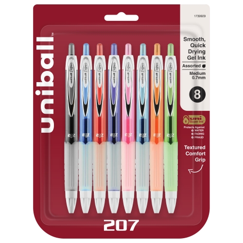 Uni-ball 207 Plus+ Gelstift – Retraktierbar, Mittlere Spitze 0,7 Mm – Smooth Schreibend & Zuverlässig
